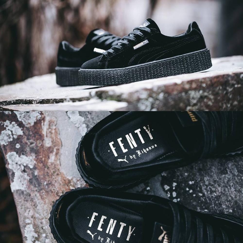 Exclusive PUMA X FENTY CREEPER VELVET Black — UK 3 | EU 35.5 | US 5.5 — Side View