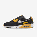 Exclusive Air Max 90 Shoes — Black/University Gold/White — Size USA M4.5 - UK 4 - EUR 36.5 — Front View