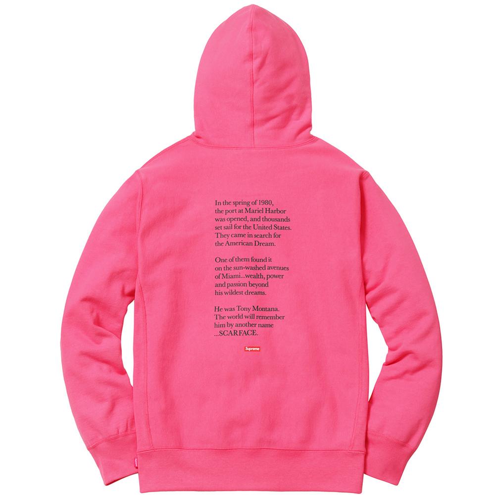 Exclusive Supreme Scarface Friend Hooded Sweatshirt - Magenta — XXS — Side View