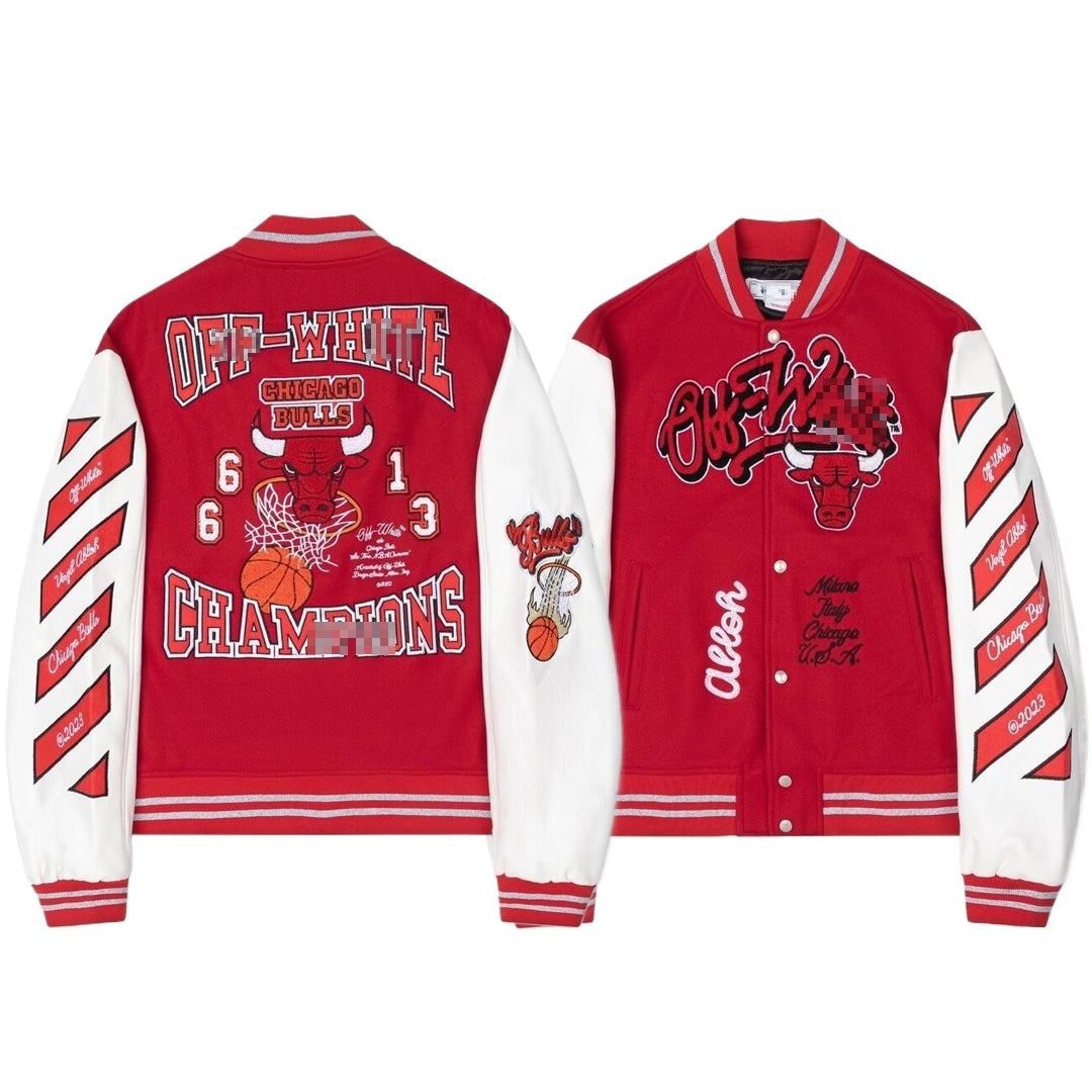 Exclusive Off-White  Baseball uniform#9 — Red — Size S — Front View